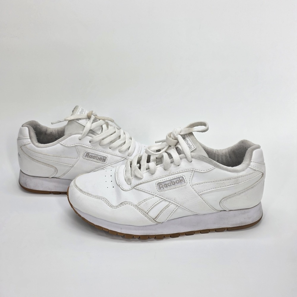 Reebok Harman Run Sneakers White Classic Leather Lace Up Shoes Womens 8.5 CM9940